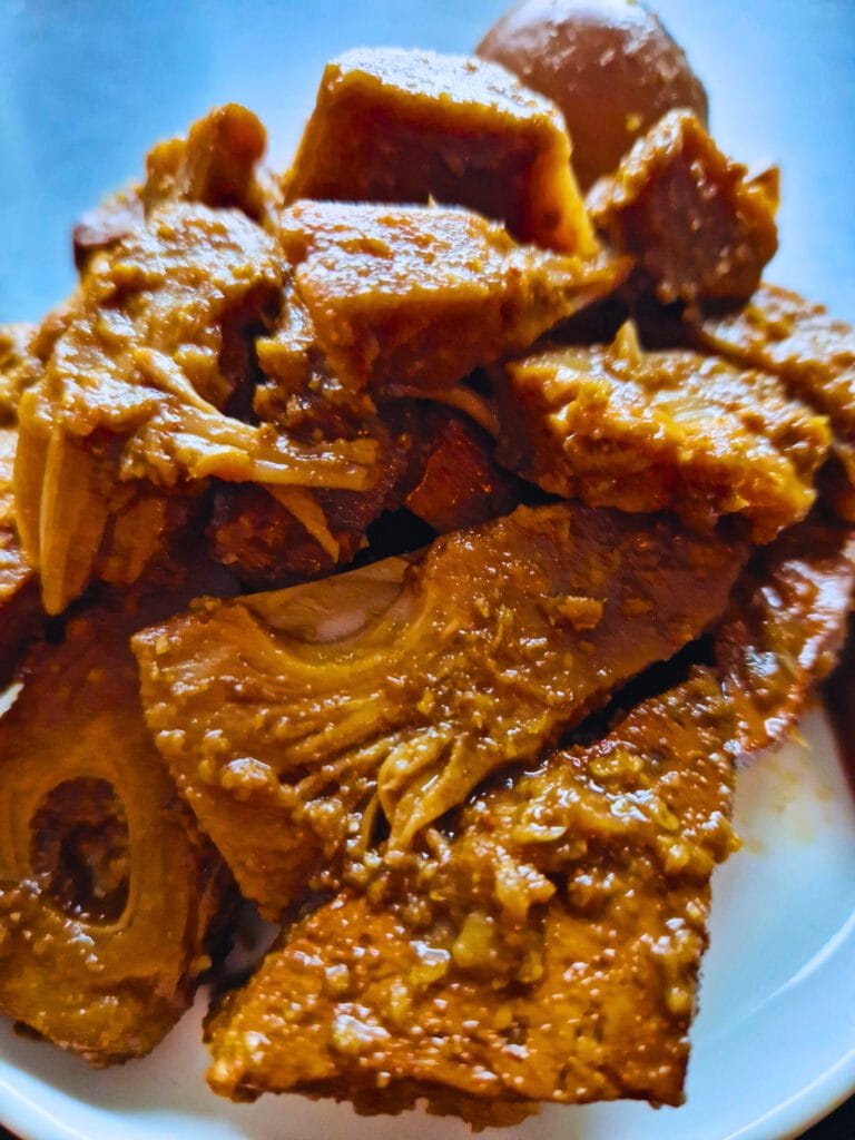 Rich, sweet, and savory-I absolutely love jackfruit stew.