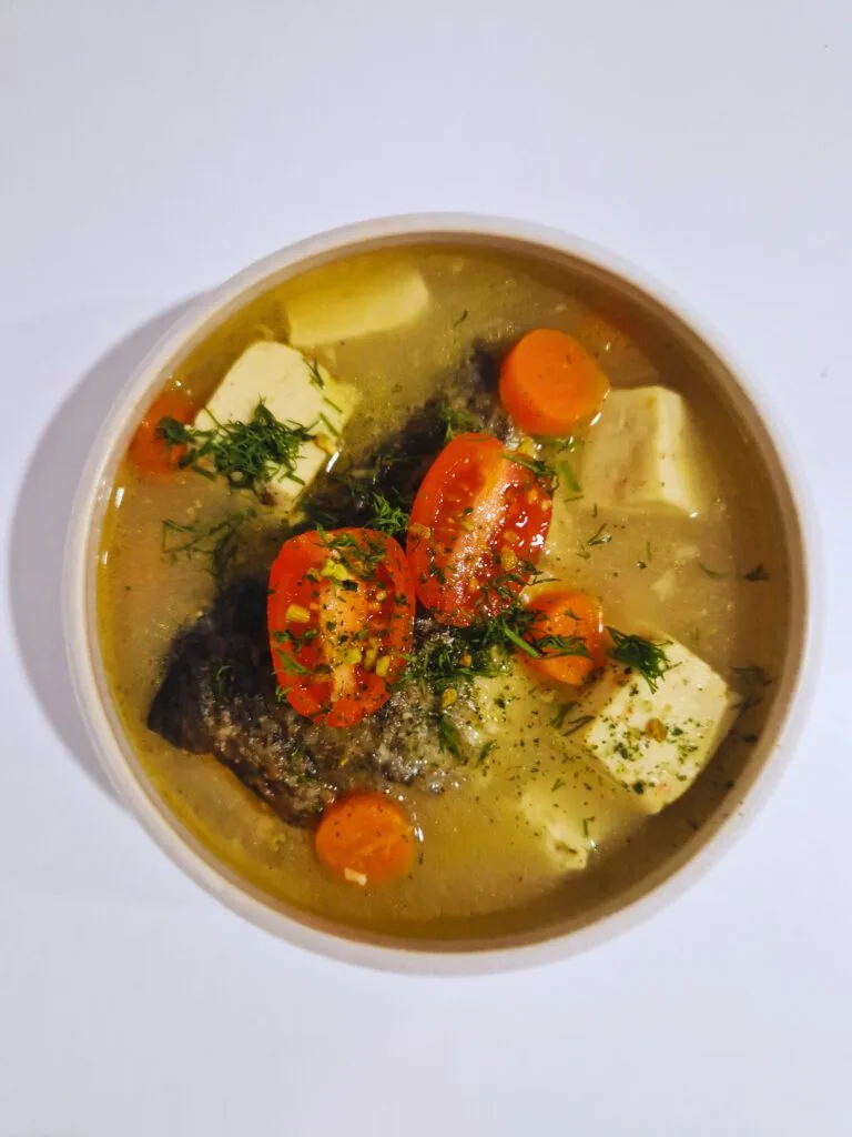 Salmon fish soup