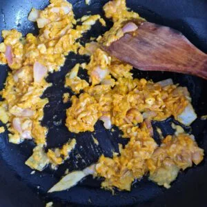 Soto Ayam (My Favorite Turmeric Chicken Soup!) 6 Stirring ground spices