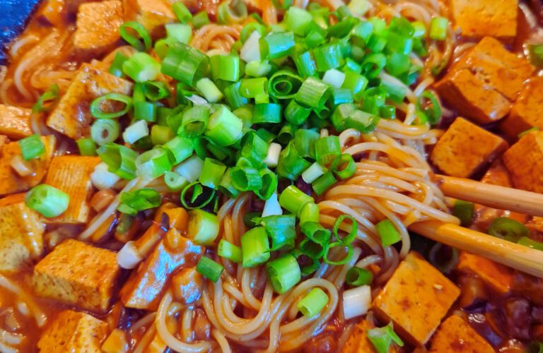 Mapo Tofu Noodles with Chili Oil