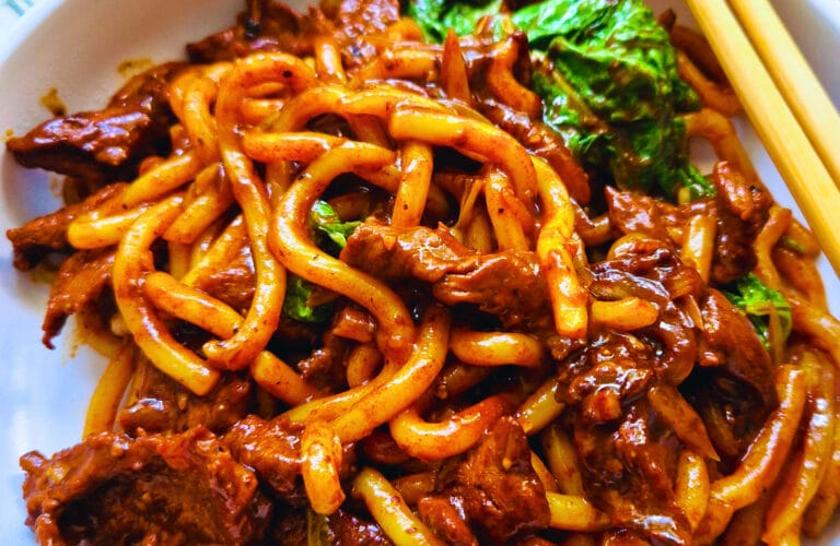 Black Pepper Beef Udon