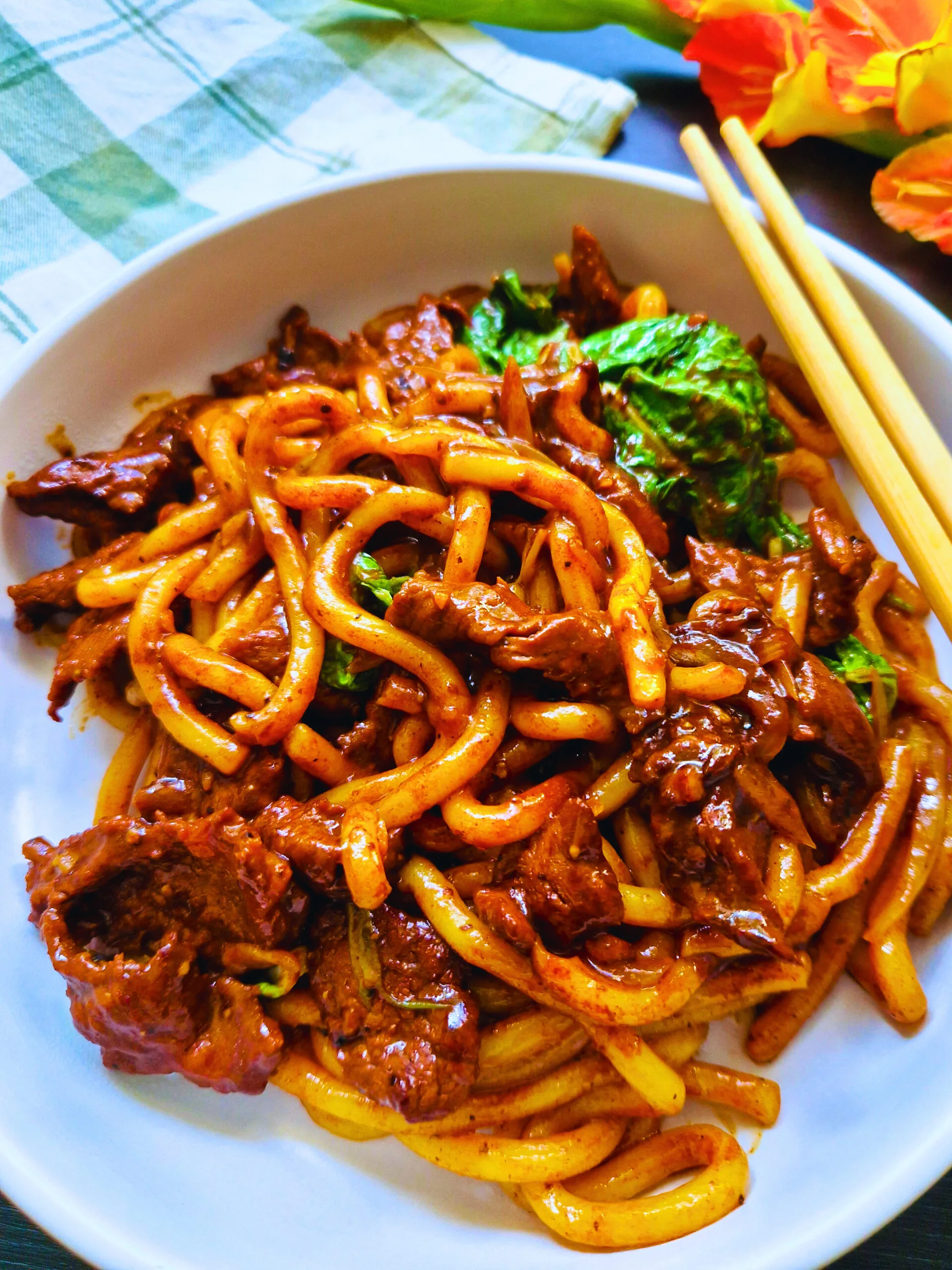 Easy Black Pepper Beef Udon 4 Black Pepper Beef Udon