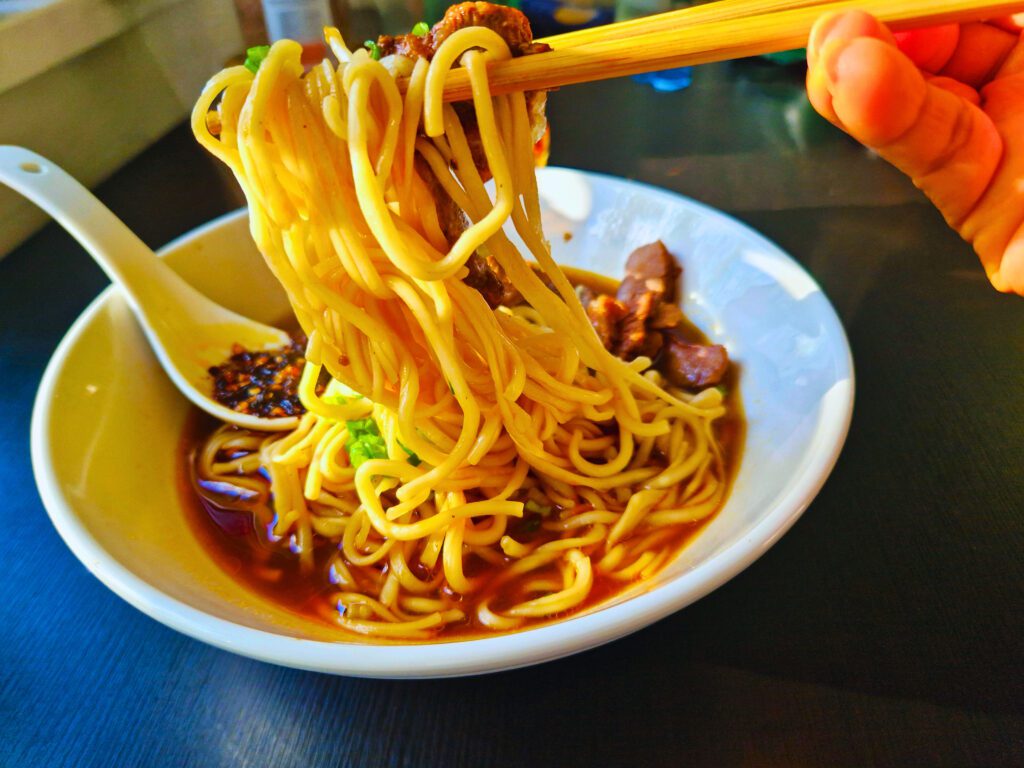Delicious beef noodle soup
