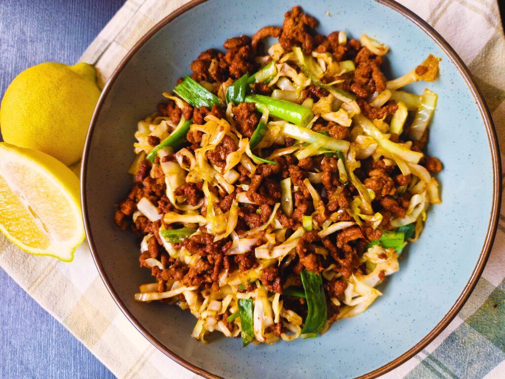 Quick and delicious beef and cabbage stir fry
