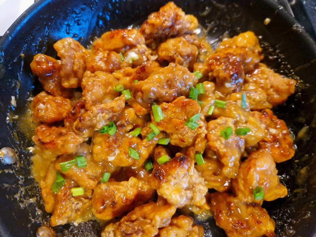 orange chicken is ready